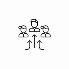 team promotion group icon sign vector