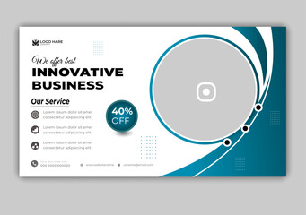 Innovative Business Promotional Service Banner with Modern Design Template