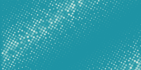 Obraz premium Green - turquoise background divided by diagonal. Vector illustration Background into two colors with halftone