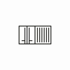 barcode identification box icon sign vector