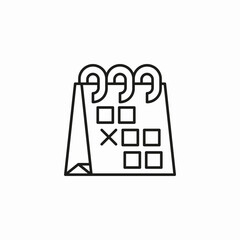 calendar with marked date icon sign vector