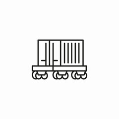 freight train carriage icon sign vector