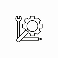 magnifying glass tool icon sign vector