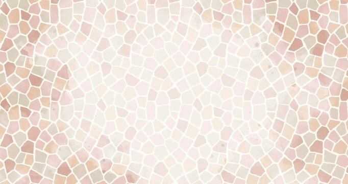 Cobblestone Pattern Background in Soft Beige and Pink Tones(endless loop)
