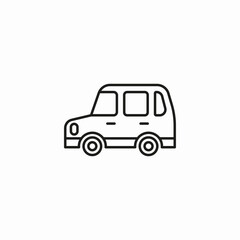 small car icon icon sign vector