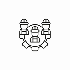 team of engineers icon sign vector