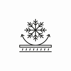 thermal insulation snowflake icon sign vector