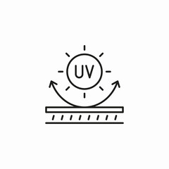 uv protection fabric icon sign vector