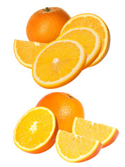 pile of vibrant oranges and orange slices