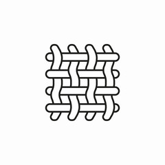 weaving fabric structure icon sign vector