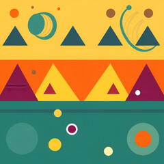 Trendy triangles lines, round elements and circles. Vector Illustration For Wallpaper, Banner, Background, Card, Book Illustration, landing page