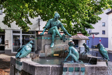 Obraz premium Eulenspiegel Fountain, Brunswick, Germany