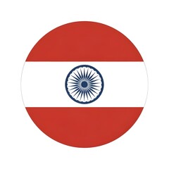 Circular Indian Flag Design: A Simple Yet Striking Graphic Representation of India's National Symbol