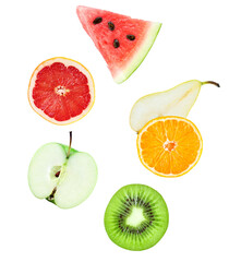 assortment of colorful sliced fruit, perfect for a healthy snack