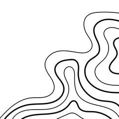 Topographic Line Corner