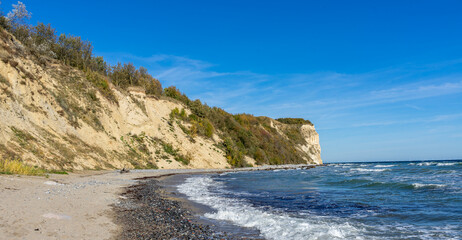 Obraz premium panorama coastline Chalk Cliffs on Rügen, Baltic Sea Germany