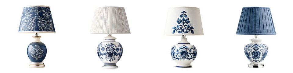 Blue and White Table Lamp Collection: Decorative Ceramic Lighting Fixtures