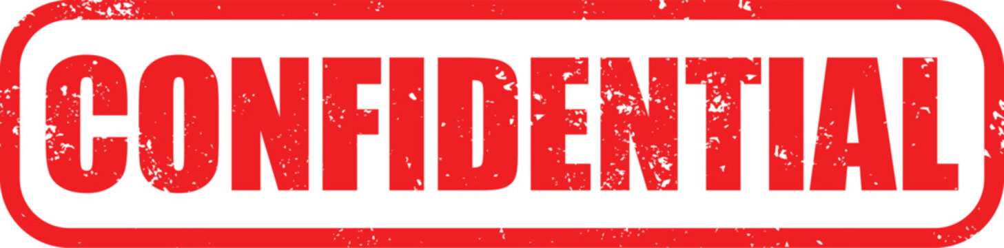 Confidential Stamp Vector | Red Grunge Rubber Stamp Design for Private, Legal, and Sensitive Office Documents