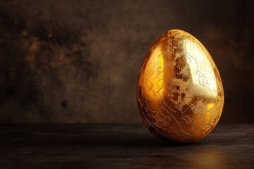 Fototapeta premium The golden egg symbol embodies luxury, signifying wealth, prosperity, and high-end investment opportunities
