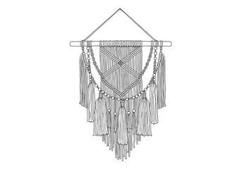 Elegant macrame wall hanging handmade bohemian tapestry chic home decor for living room bedroom and nursery