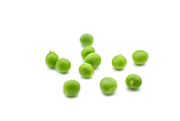 green pea vegetable bean isolated on white background