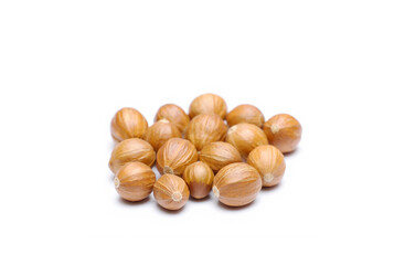 Nutmeg isolated on white background