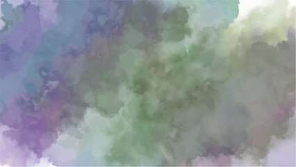 Naklejka premium Green watercolor background with copyspace for your design. vector.