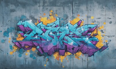 Vibrant graffiti art on a textured wall