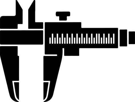 calipers silhouette vector illustration