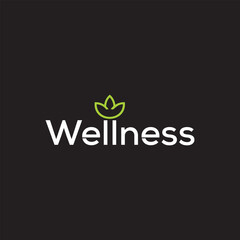 Wellness natural abstract logo design with unique natural person and leaf concept with creative idea.Logo for business, health, meditation, relaxation.