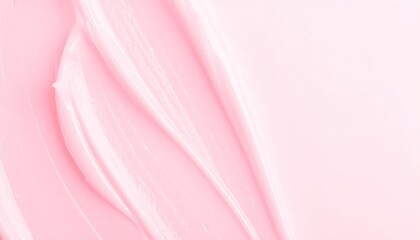 Soft Pink Cosmetic Cream Texture Macro Shot
