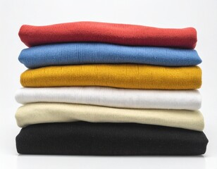 colorful clothes piled up