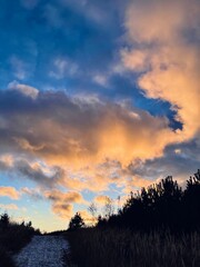 sunset in the mountains