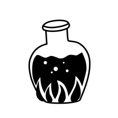 witch's magic potion bottle icon