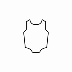baby sleeveless bodysuit icon sign vector