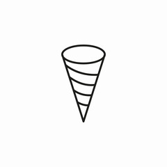 icecream empty cone icon sign vector