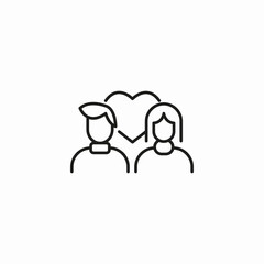 loving couple heart icon sign vector