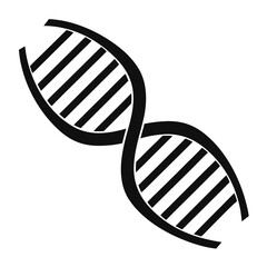 DNA helix vector clean black silhouette design white background