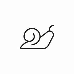 single snail icon sign vector
