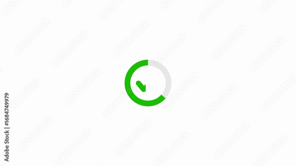 Wall mural installer animated button design, button converts into loading circle with success tick.