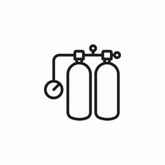 two gas tanks icon sign vector