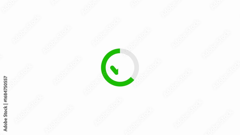Wall mural launcher animated button design, button converts into loading circle with success tick.