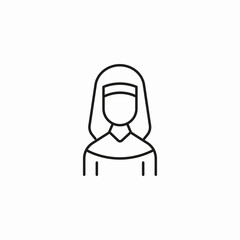 woman in hijab icon sign vector