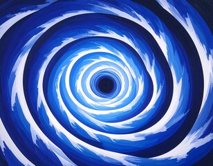 Abstract spiral design with concentric rings