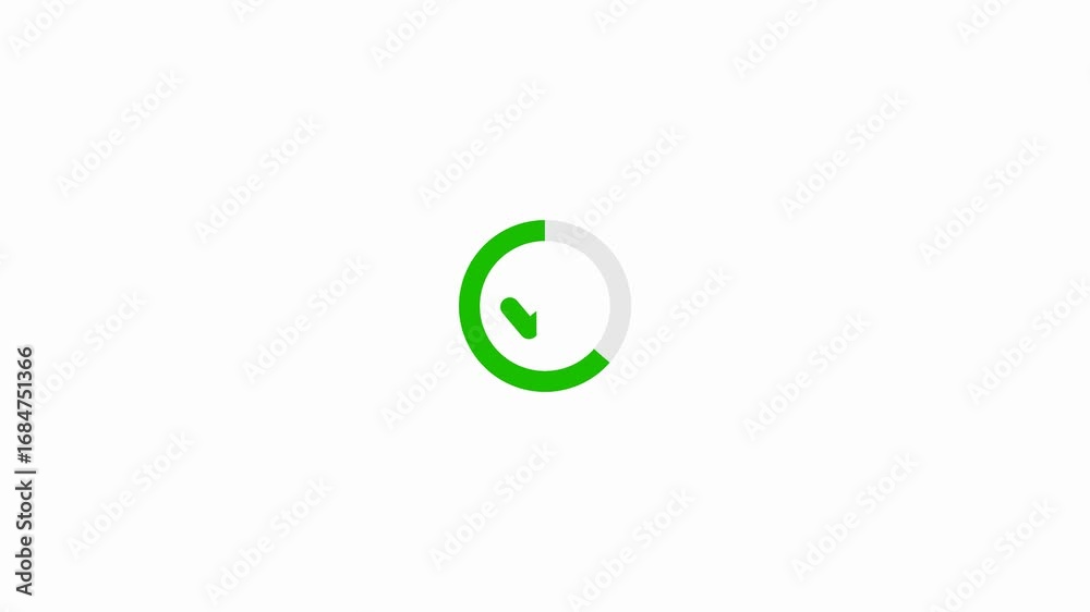 Wall mural map animated button design, button converts into loading circle with success tick.