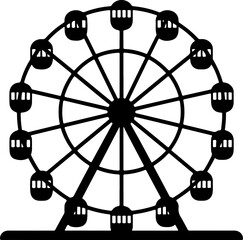 ferris wheel  silhouette vector Art