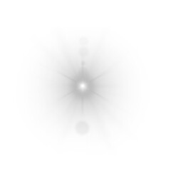 white Christmas star isolated on transparent background for design.