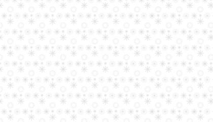 Subtle Silver Floral Pattern on White Background seamless