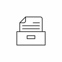 document filing cabinet icon sign vector
