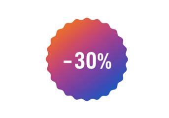 Grab massive savings with this eye-catching 30 percent off sale notification badge